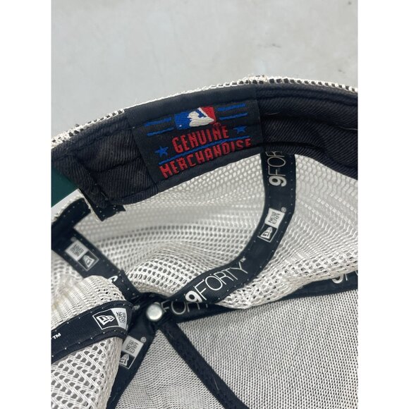 New era genuine merchandise ball cap Oakland picture mesh green white READ - Picture 11 of 14